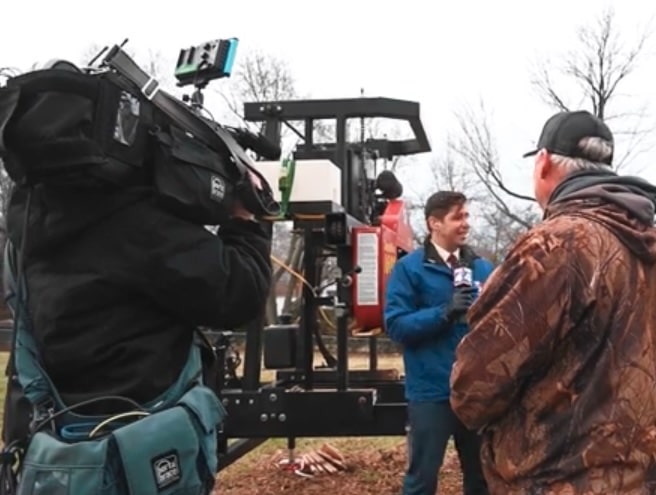 The local media featured Nathan and his TimberKing sawmill